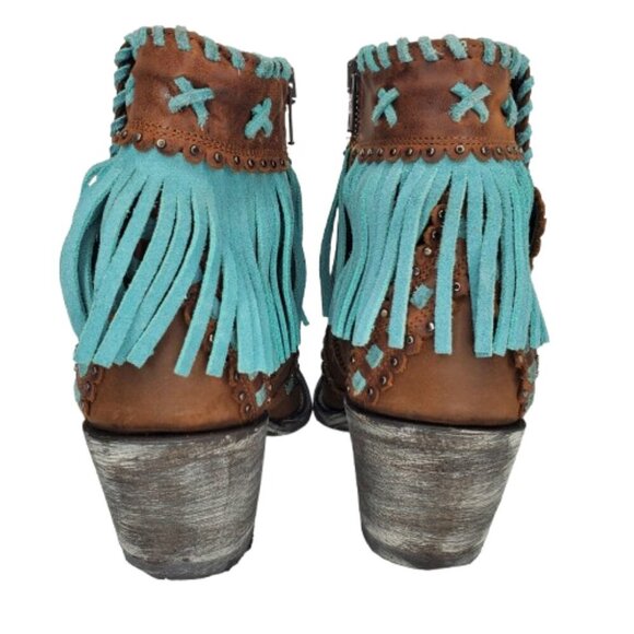 Old Gringo Ivanna 7" Fringe Leather Western Cowboy Boots - Picture 4 of 9